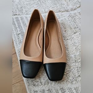 Asos Design Elegant Tan and Black Women's Flats